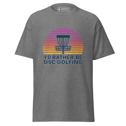 Rather Be Disc Golfing Sunset Tee